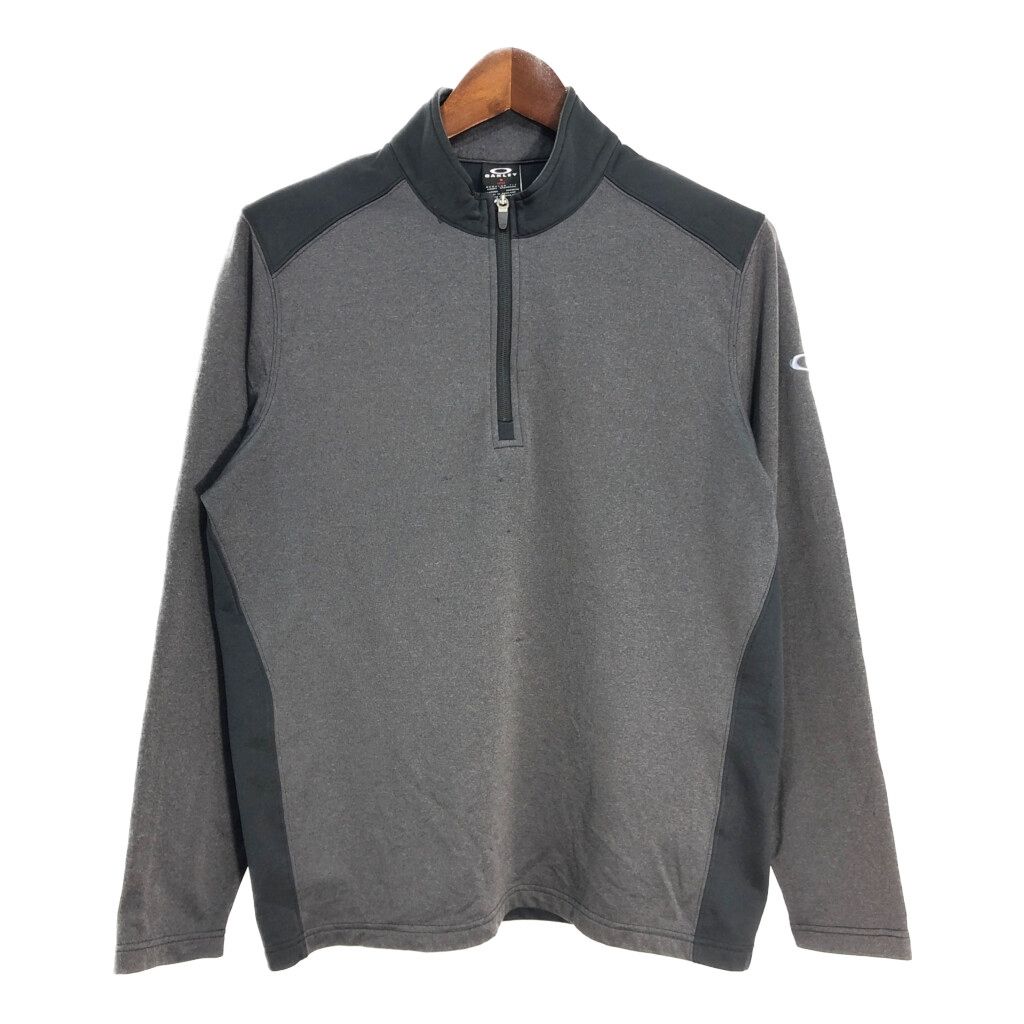 OAKLEY オークリー ハーフジップ ソフトシェルジャケット スポーツ グレー (メンズ M) 中古 古着 T1092