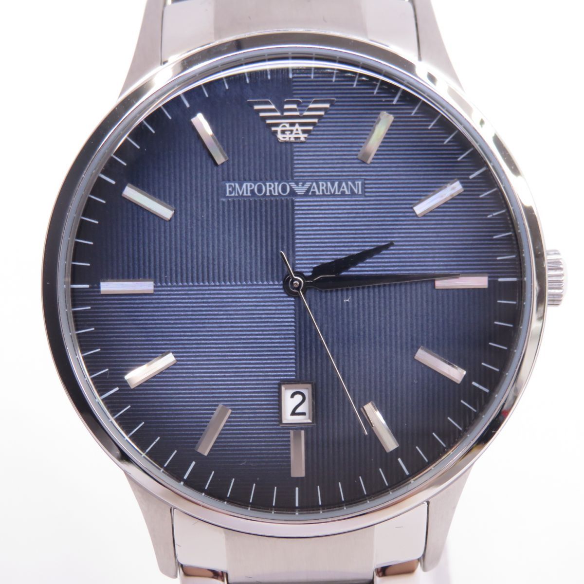 EMPORIO ARMANI エンポリオアルマーニ AR11182 クォーツ 腕時計 レナートブルー ※中古