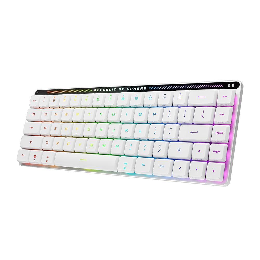 ASUS ゲーミングキーボード ROG Falchion RX Low Profile 65% ワイヤレスメカニカルキーボード ROG RX光学ロープロ軸 26.5mm薄型設計 キーボード