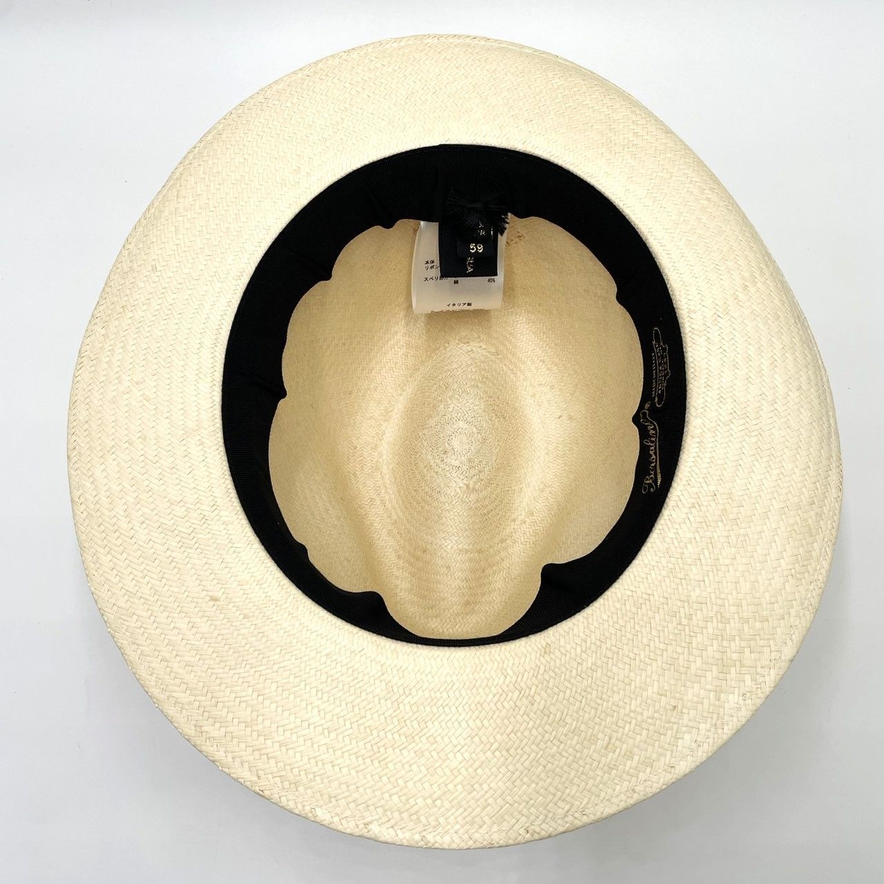 K628】Borsalino(ボルサリーノ)/パナマ帽/ハット/ストローハット