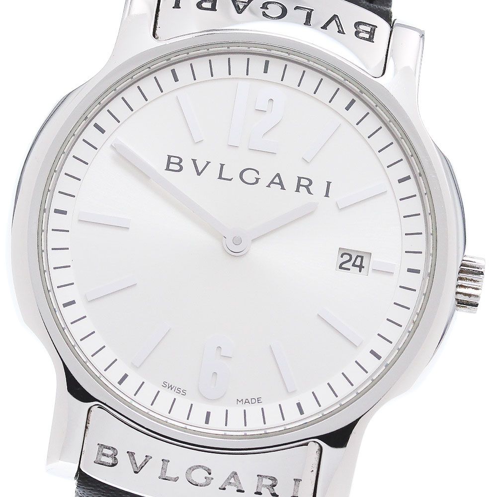 ブルガリ BVLGARI ST35S ソロテンポ デイト クォーツ メンズ保証書付き_863838