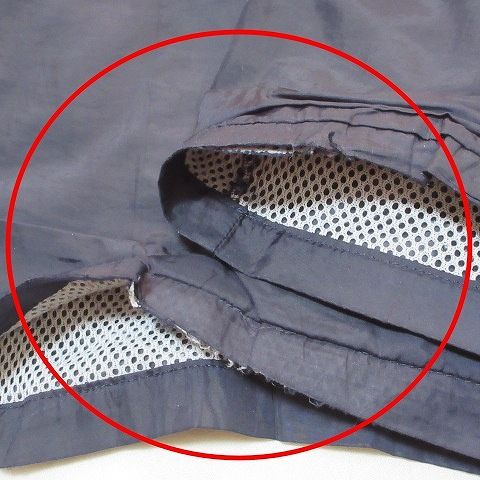 フレッドペリー FRED PERRY セットアップ 上下 ジャケット パンツ ナイロン系 サイドロゴ 裏メッシュ ジップアップ インフード L 紺 ネイビー X