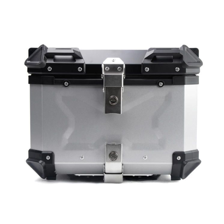 45Lの圧力の紋X項のアルミニウム合金の尾の箱の電働オートバイのトランクは速く分解して荷物を入れますトランク黒色