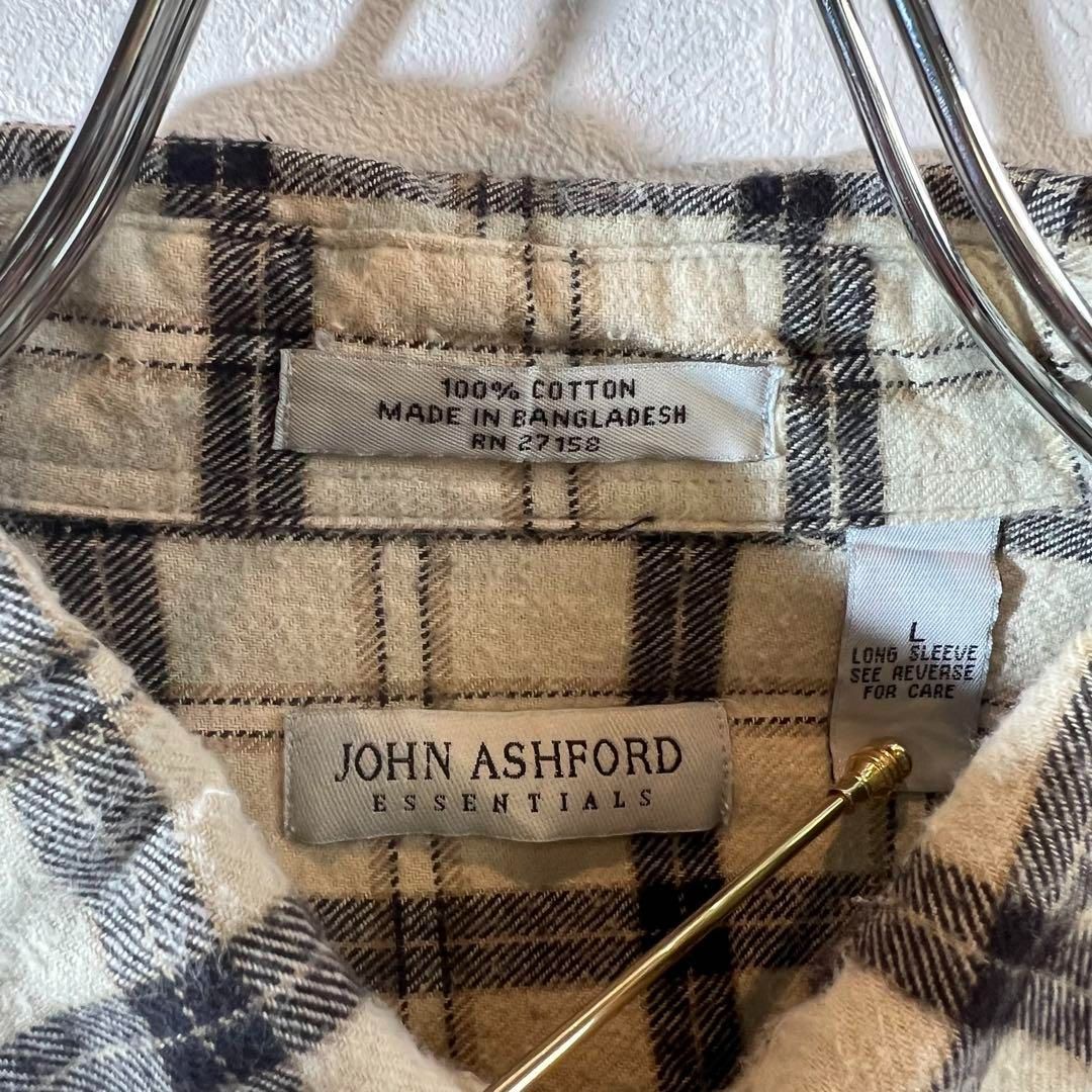 JOHN ASHFORD チェック柄フランネルシャツ L - メルカリ