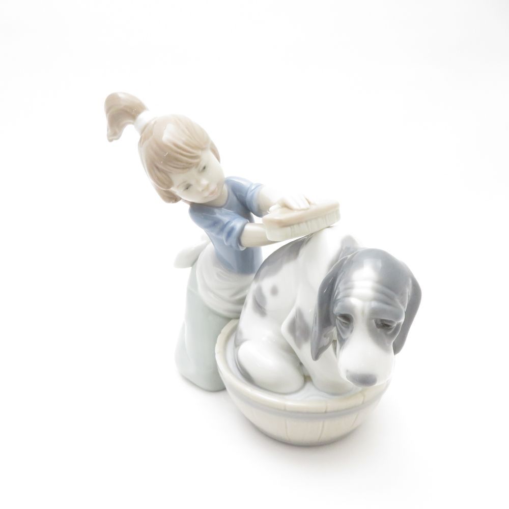 美品 LLADRO リヤドロ 5455 きれいにしましょうね フィギュリン