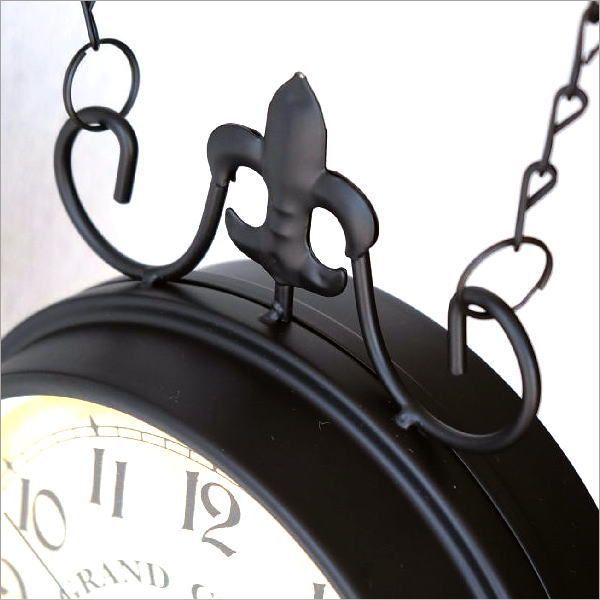 おしゃれな壁掛け時計 №.5  両面時計ウォールクロック  アンティーク時計 おしゃれな壁掛け時計 №.5 両面時計ウォールクロック