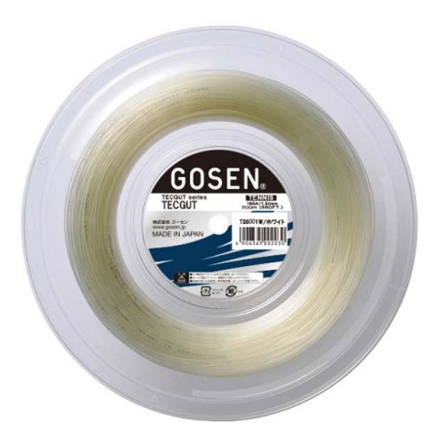 ゴーセン(Gosen) TECGUT テックガット 16 (1.30mm／16GA) 120Mロール 硬式テニス マルチフィラメントガット 国内正規品 TS6001-W ホワイト(020149981)