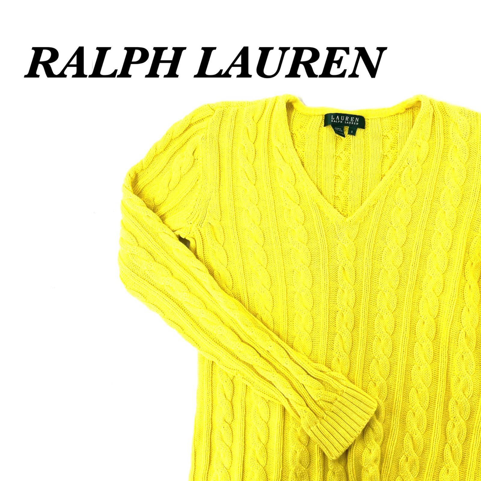 RALPH LAUREN ラルフローレン ニット レディース Sサイズ イエロー