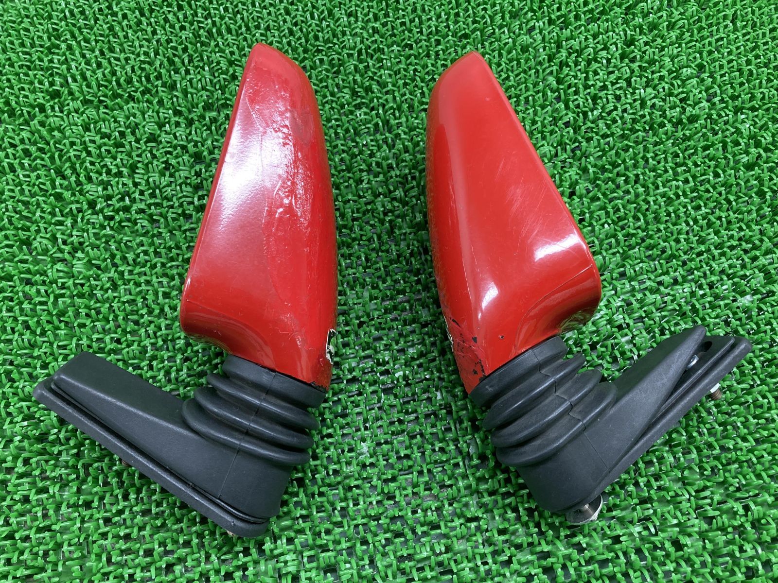 Rizoma バイク ミラー 青色・黒色 取り付け金具付き tomok