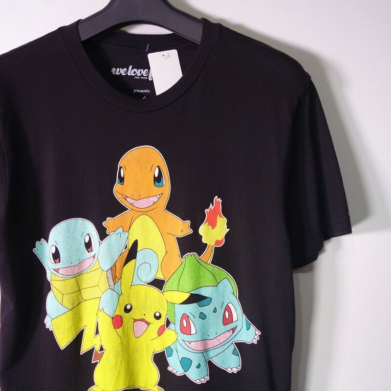 ポケモン ピカチュウ Tシャツ 半袖 メンズ S クルーネック プリント