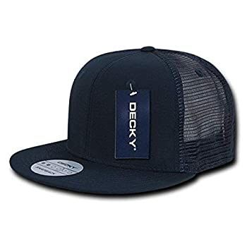 [DECKY] フラット Rip stop Flat Bill Trucker Caps Navy ネイビー