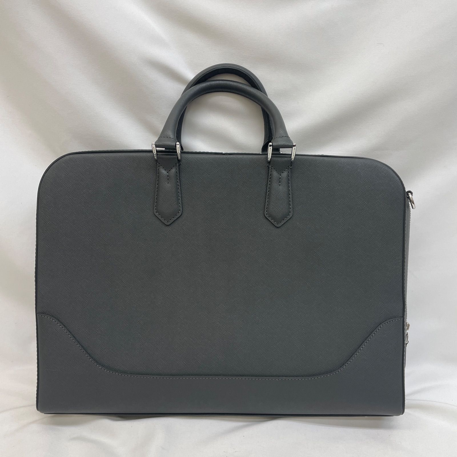 K PELLE MORBIDA ビジネスバッグ メンズ グレー