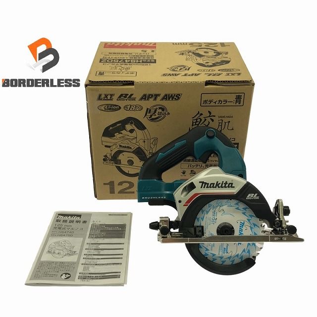 makita マキタ 18V 125mm 充電式マルノコ HS475DZ 青 本体＋鮫肌チップソー付 コードレス 丸のこ 丸ノコ 丸鋸 108378