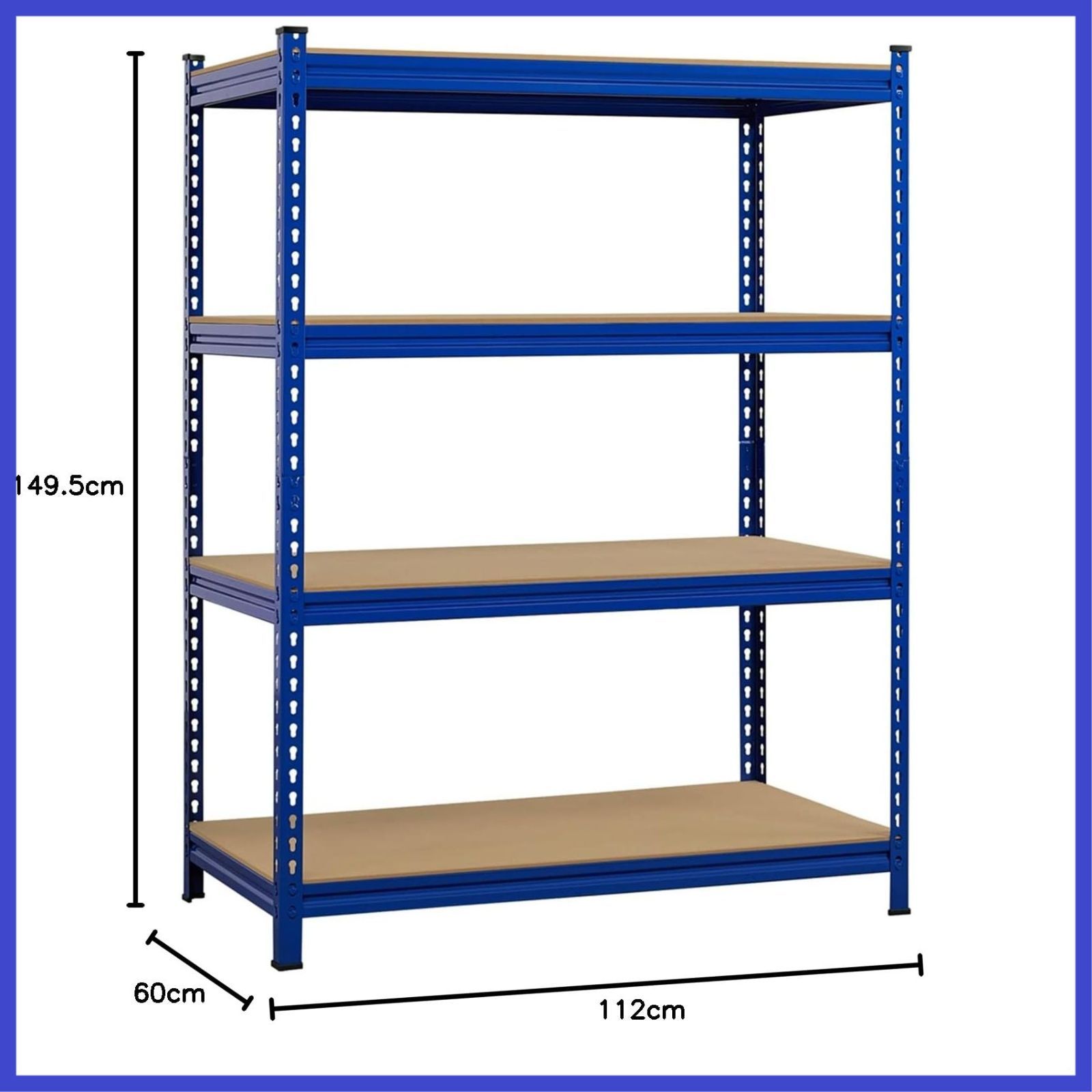 Yaheetech キッチンラック スチールラック本体 高さ150 オープンシェルフ メタルラック 4段 収納棚 高さ調節可 ステンレスラック 収納ラック 防サビ加工 ネジなし 組立簡単 耐荷重1280kg キッチン 物置 倉庫 ガレージ112×60×150c