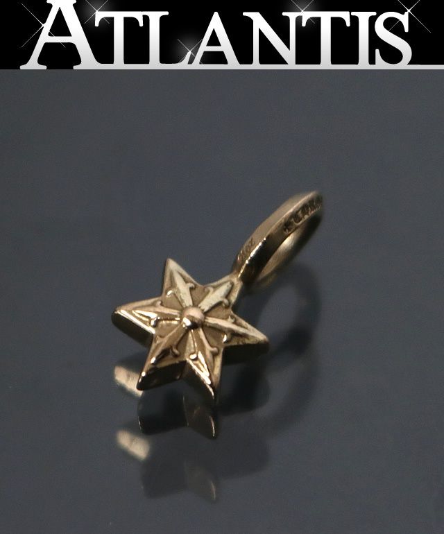 CHROME HEARTS 銀座店 クロムハーツ インボイス付き 22K スタック スター V2 チャーム ペンダント メンズ ゴールド 100725