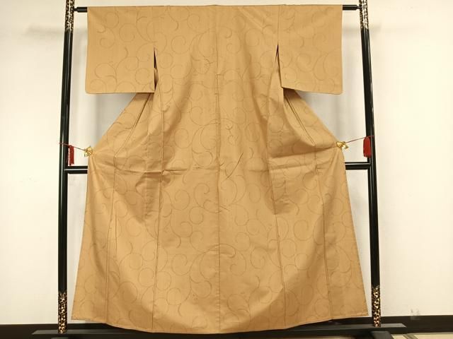 平和屋着物▽上質な紬 単衣 乱菊 正絹 逸品 AAAZ0702jh