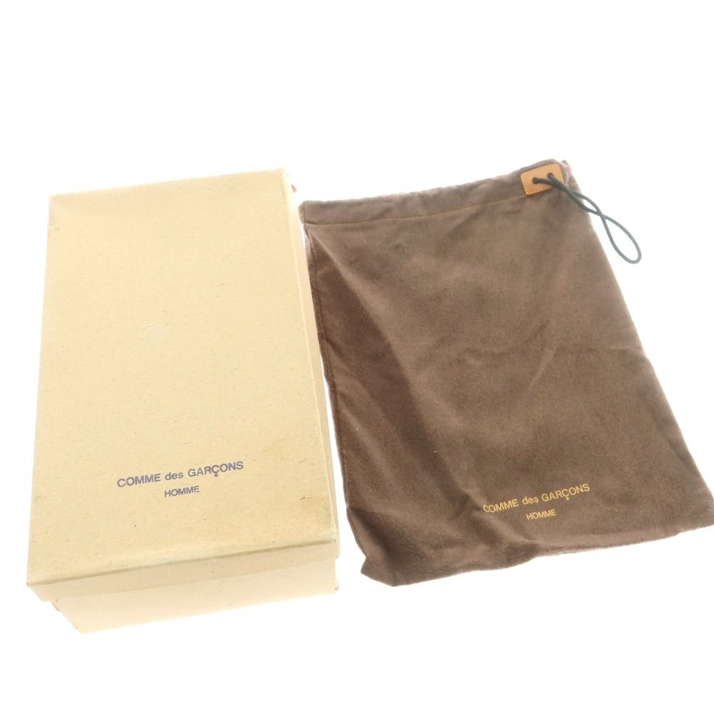 コムデギャルソンオム COMME des GARCONS HOMME ガラスレザー コインローファー ブラック サイズ25 1|2 メンズ