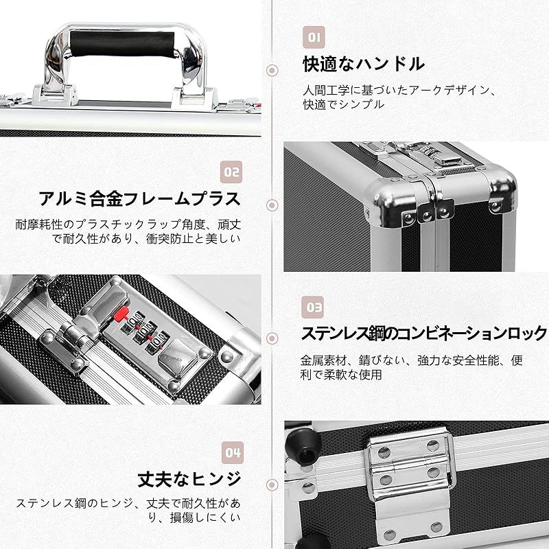 新着商品】Rxakudedo ジュラルミンケース アルミツールケース ブロック