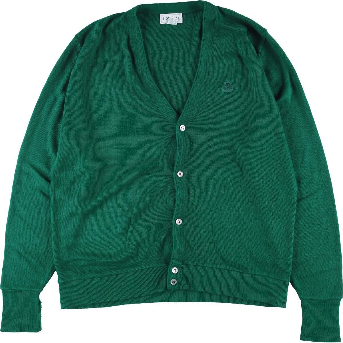 古着 IZOD アクリルニットカーディガン USA製 メンズL/eaa306746