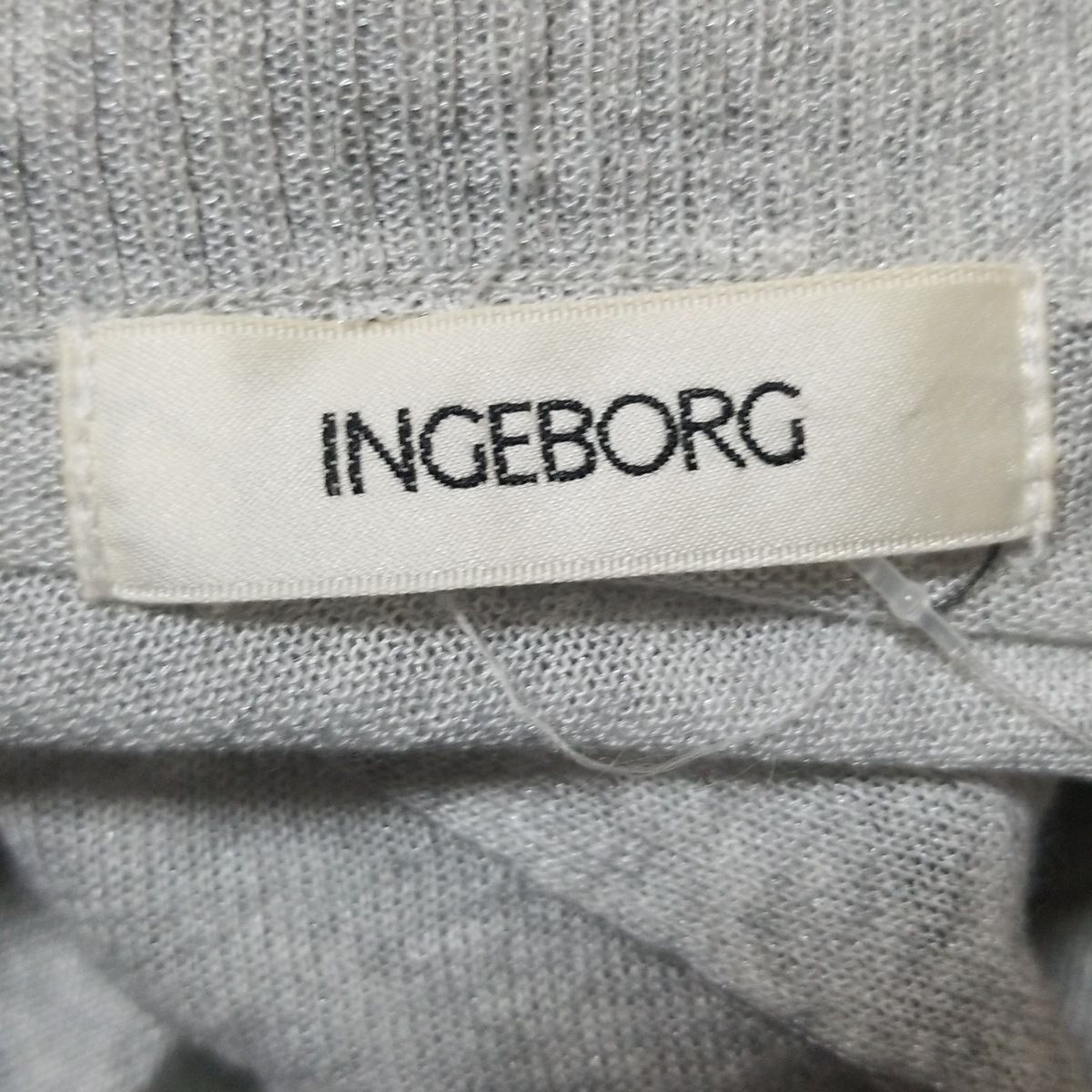 INGEBORG - INGEBORG(インゲボルグ) カーディガン レディース美品  - ライトグレー 長袖/ロング丈/ドルマンスリーブ INGEBORG - INGEBORG(インゲボルグ) カーディガン レディース美