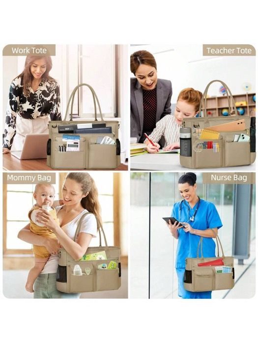 バッグ レディース トートバッグ 15.6インチ ラップトップバッグ レディース ワーク ティーチャートートバッグ ナース バッグ プロフェッショナル ラップトップトート コンピューターメッセンジャーショルダーバッ DECORATOM_COM_BR