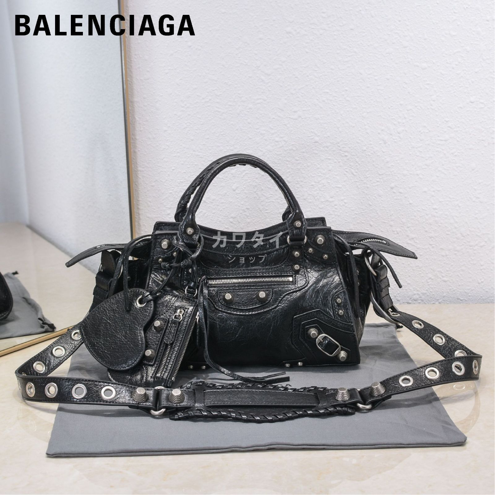 バレンシアガ BALENCIAGA 2WAY ショルダーバッグ ザ ファースト シティ レザー