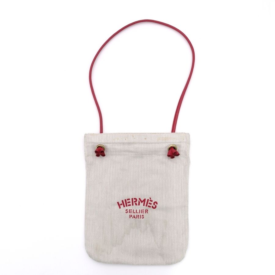 HERMÈS レッド ショルダーバッグアリーヌ