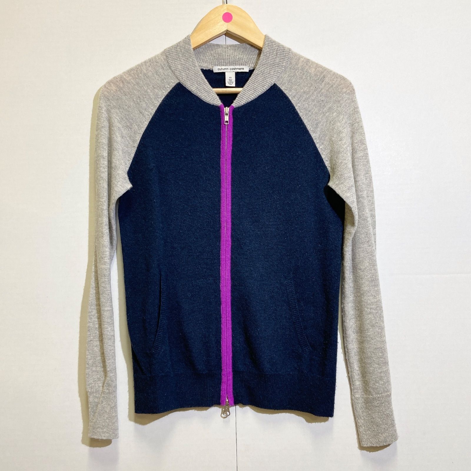 autumn cashmere オータムカシミア 100%カシミヤセーター グレーXS 