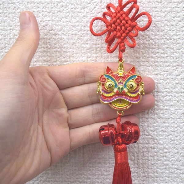 獅子舞 顔 鈴付き 根付 5cm 金属製 赤 - メルカリ 獅子舞 顔 鈴付き 根付 5cm 金属製 赤 - メルカリ