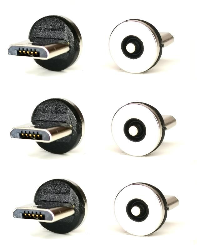 JJ JULIE JAPAN マグネット 充電ケーブル マグネットUSBケーブル 1PIN 10W 2A 充電専用 マグネット端子 マイクロUSB_6個