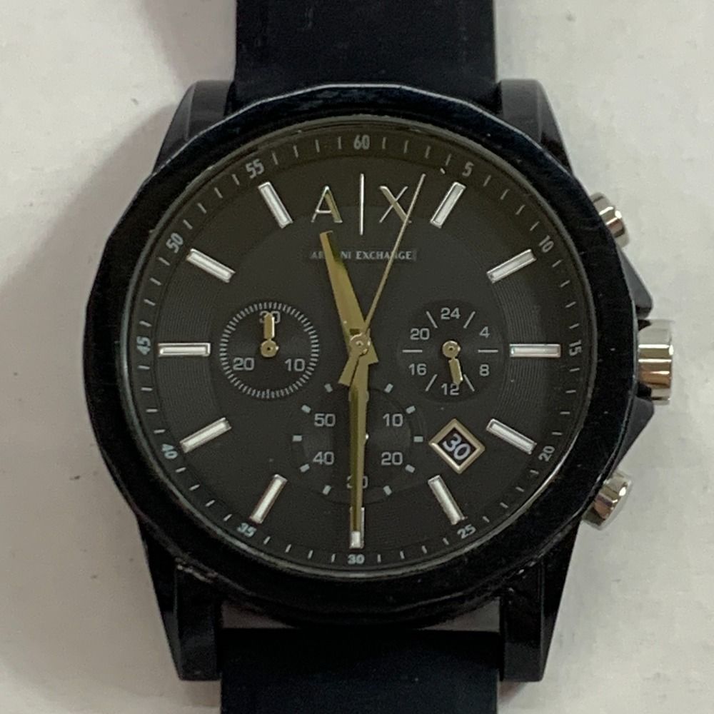 04w3887▽ アルマーニエクスチェンジ 腕時計 ArmaniExchange 時計 AX1326 ブラック クロノグラフ 八王子店