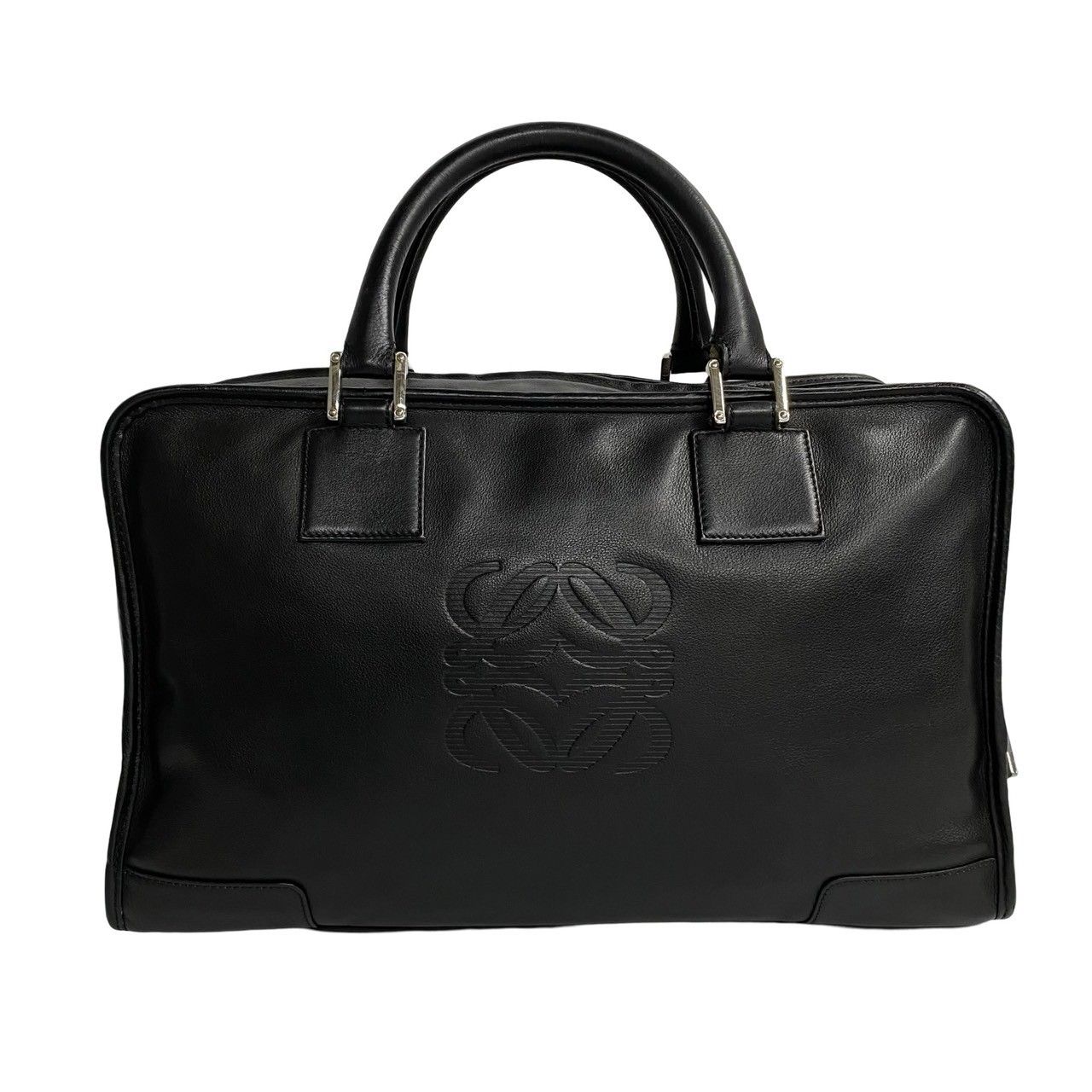極 美品 保存袋付き LOEWE ロエベ アマソナ 36 アナグラム ロゴ レザー