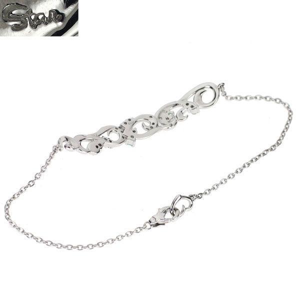 スタージュエリー Pt950 パライバトルマリン ダイヤモンド ブレスレット D0.19ct
