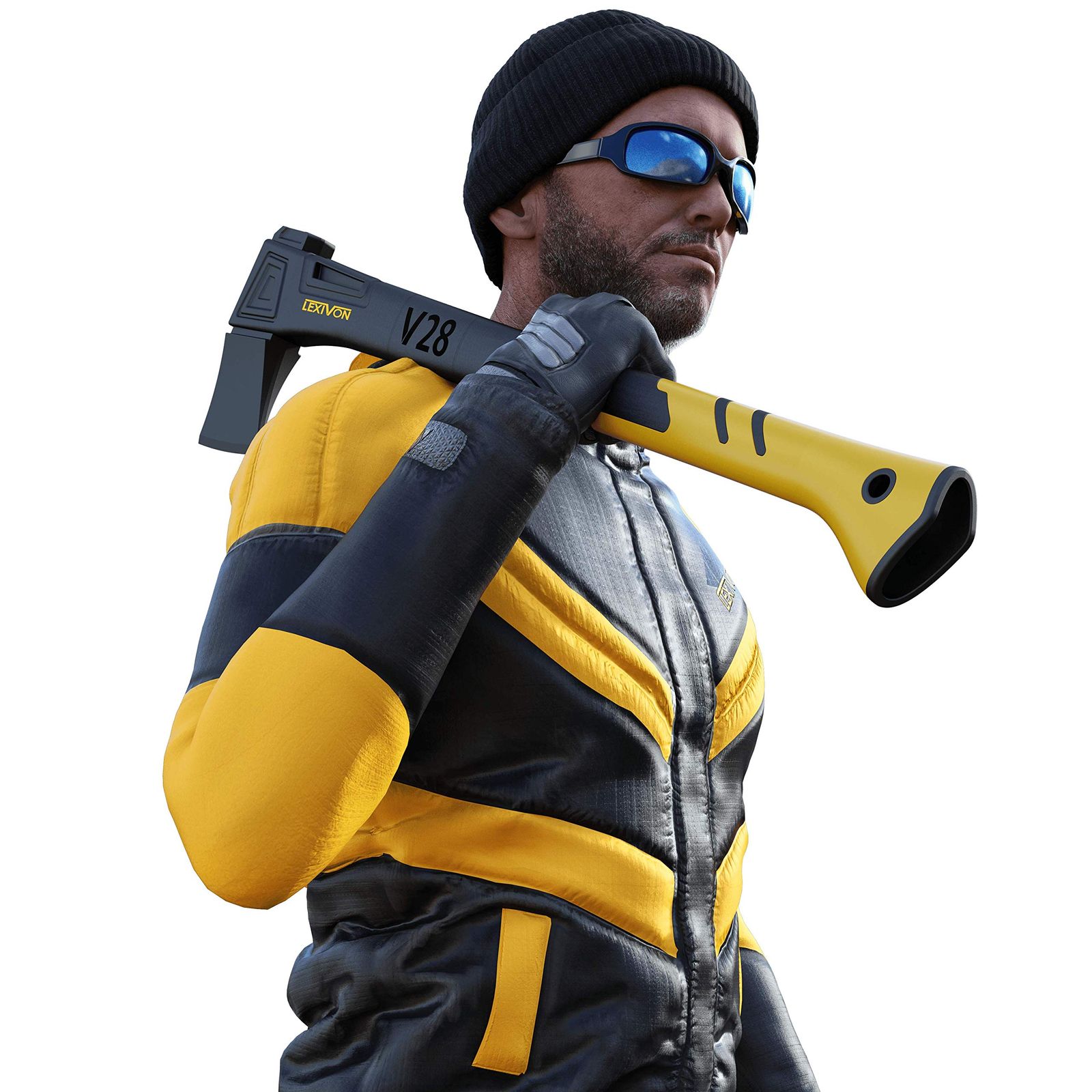 28インチ 軽量ガラス繊維強化プラスチックのハンドル＆人間工学に基づいたTPRグリップ