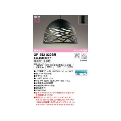 【新品・7営業日以内発送】オーデリック ODELIC OP252820BR ランプ別梱包【沖縄離島販売不可】