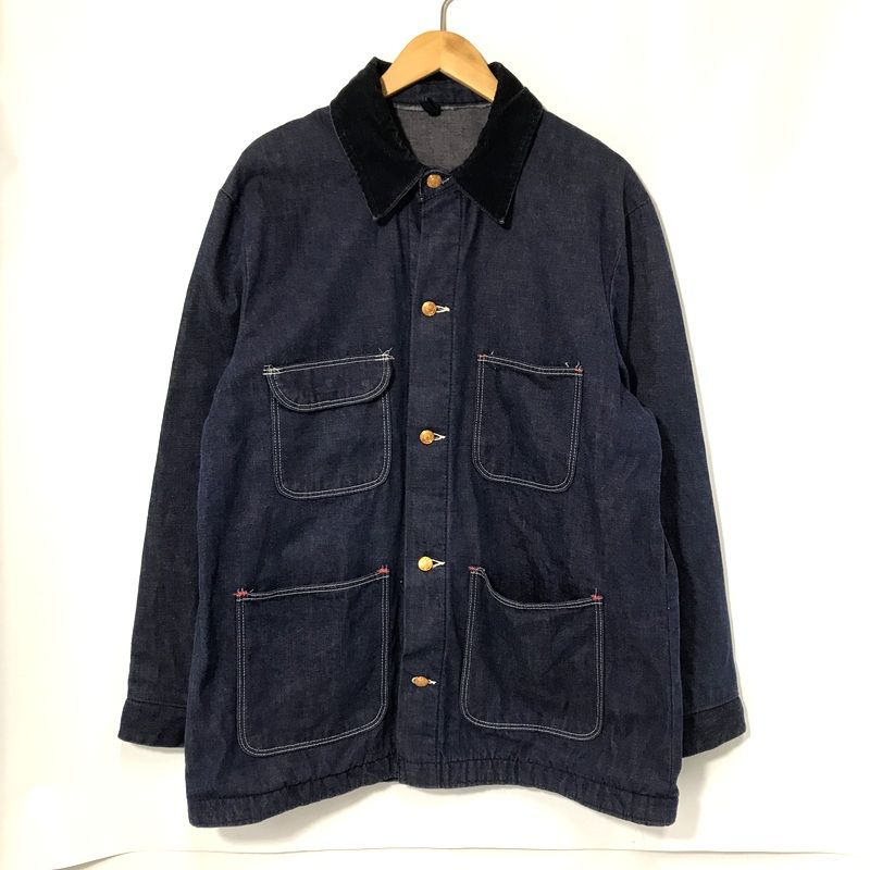 BLUE BELL カバーオール ビンテージUSA コーデュロイ襟 46 BLUE