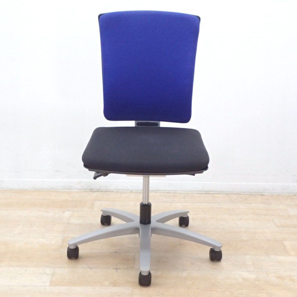 Inaba イナバ iNFINIA インフィニア 肘無オフィスチェア ブルー ブラック 事務椅子 ワーク リクライニング EG18848 オフィス家具