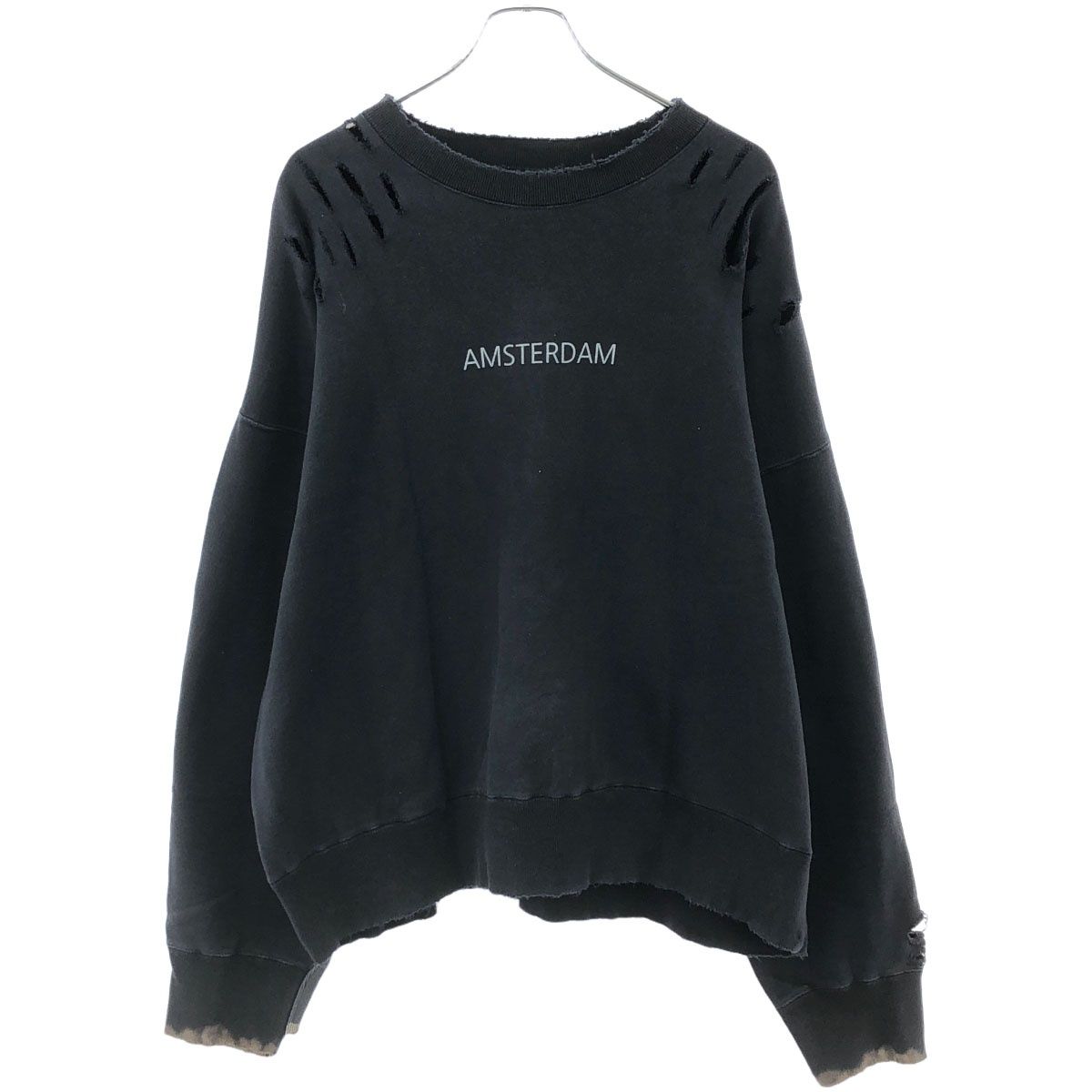 stein ブラック ダメージ加工 スウェット