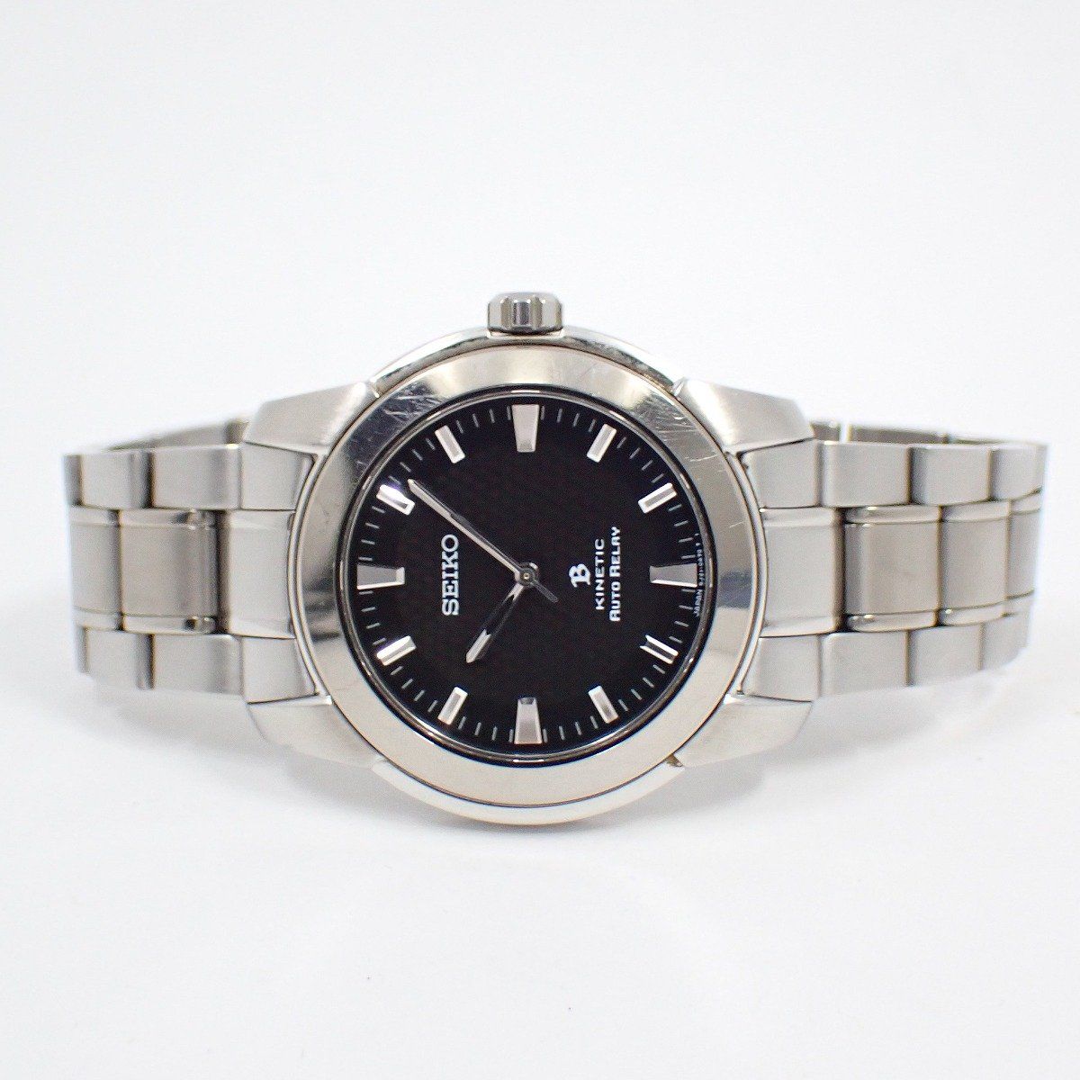 SEIKO セイコー キネティック オートリレー ブラック メンズ 腕時計 SEIKO セイコー ブライツ キネティック オートリレー メンズ