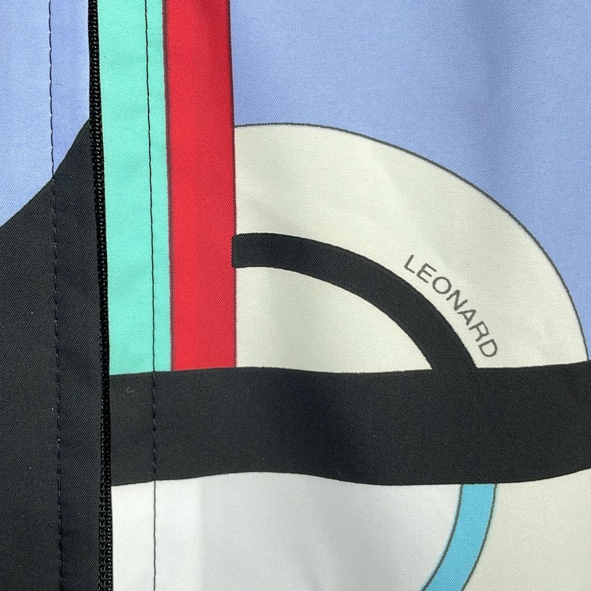 LEONARD SPORT レオナール　スポーツ　ロゴ　ジャケット　40 美品☆LEONARD SPORT レオナールスポーツ ウール ロゴボタン 襟袖