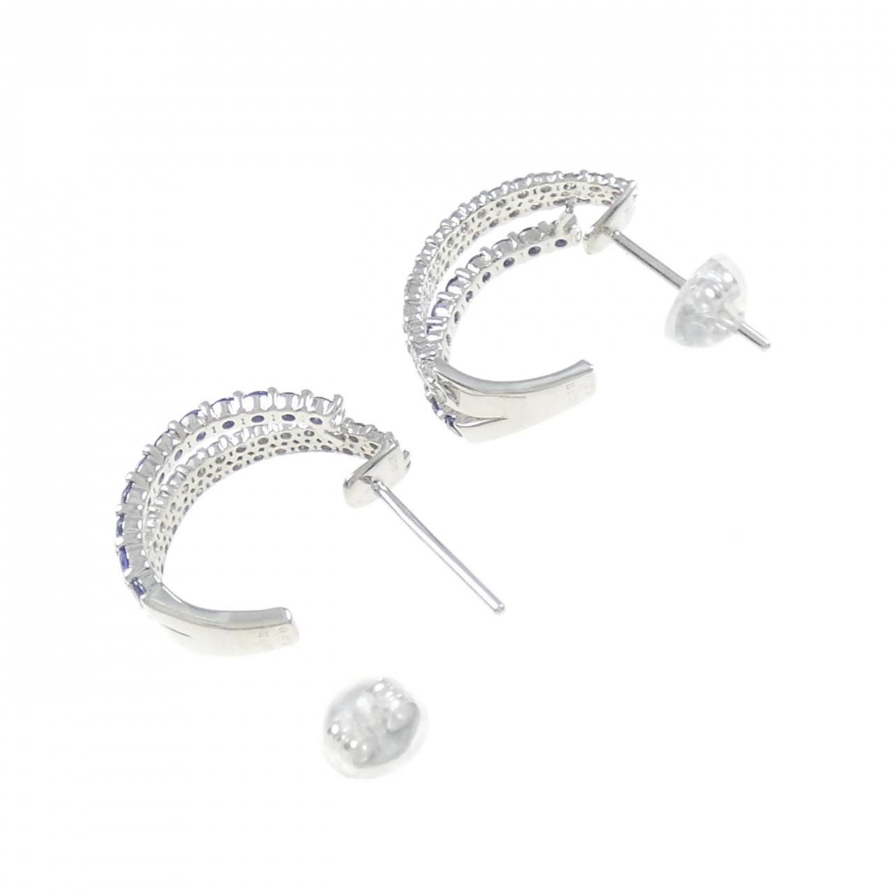 恋火 プロフ読んで下さい　サファイヤ　ピアス　K18WG ピアス K18WG サファイア 恋火 プロフ読んで下さい サファイヤ ピアス