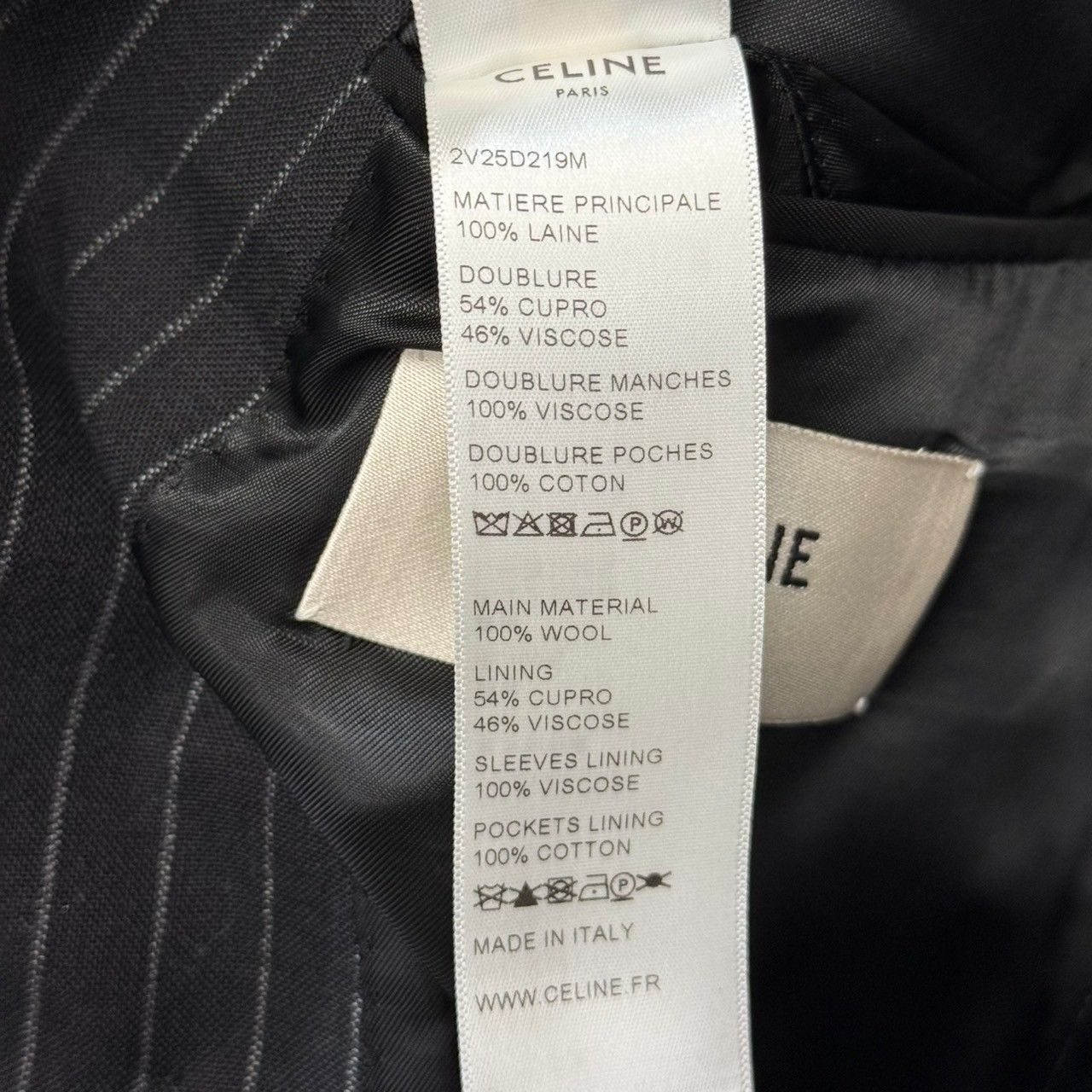 CELINE セリーヌ 21SS ストライプセットアップ ダブルブレスト 