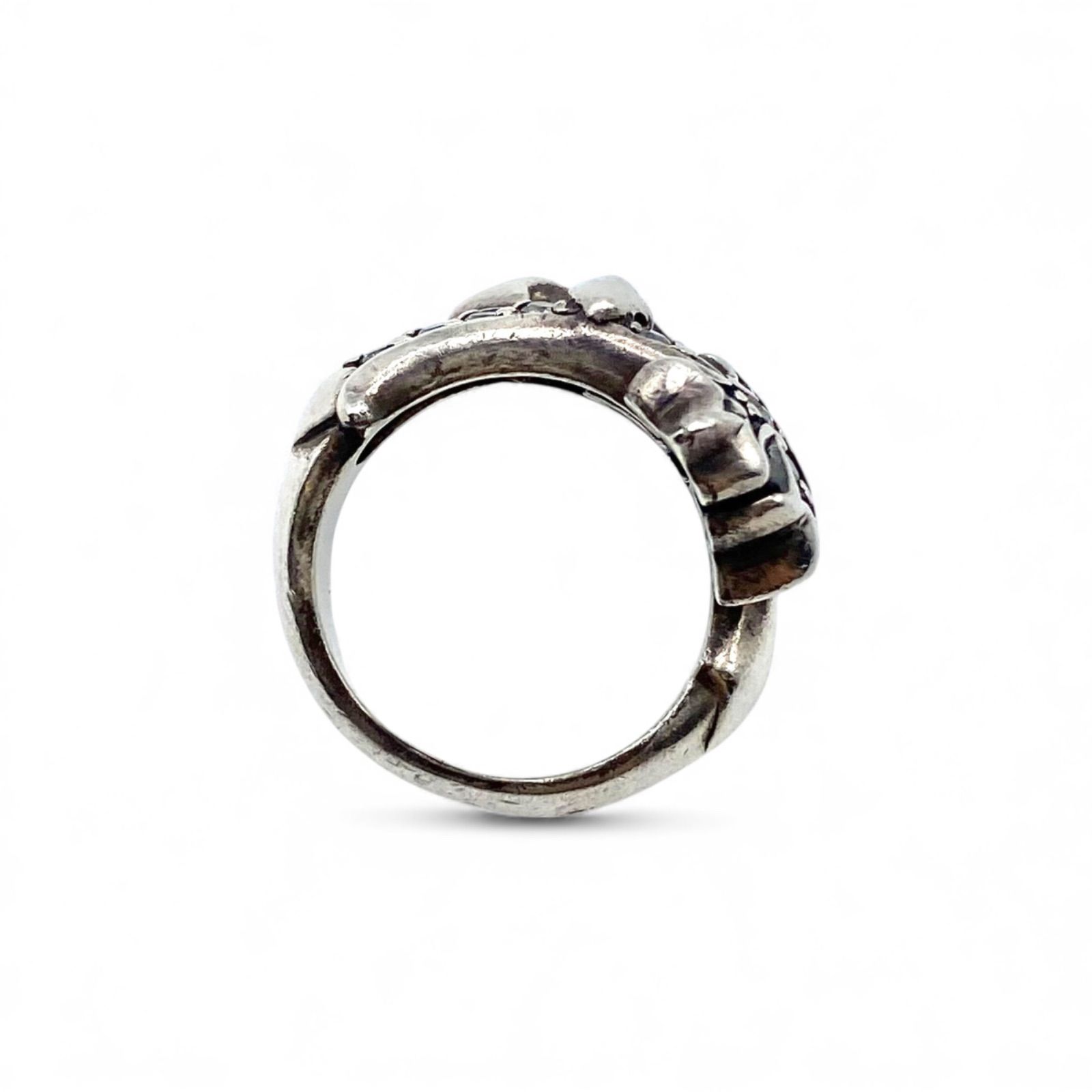 十字の意匠】クロス Silver 925 刻印 90s Vintage Design Ring 
