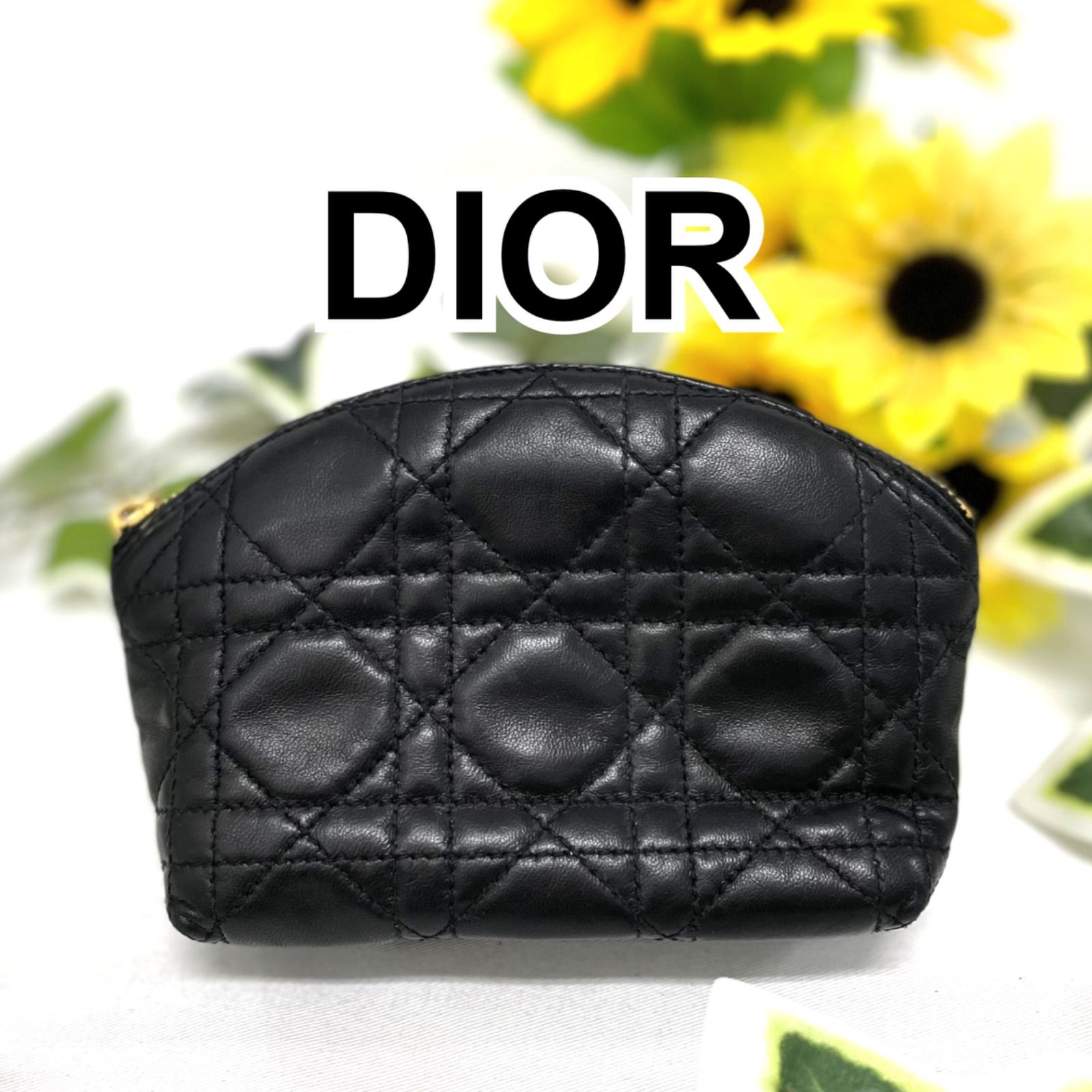 Christian Dior クリスチャン ディオール キルティング レザー ポーチ 