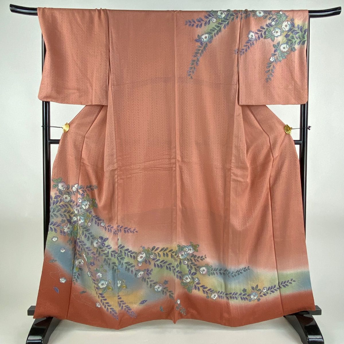 振袖 身丈160cm 裄丈66.5cm 正絹 美品 名品 【中古】（振袖 身丈166.5  
