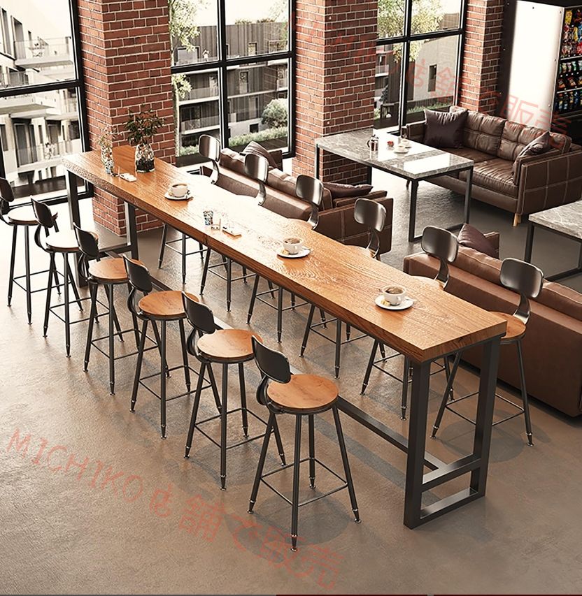 無垢材製 カウンターテーブル テーブル バーカウンターテーブル 長方形のバーテーブル 安定した耐荷重性 頑丈で耐久性のある ダイニングテーブルウンター 組み立てが簡単 傷がつきにくく 安全で環境に優しい ハイテーブル バー コーヒーショップ などに適していま