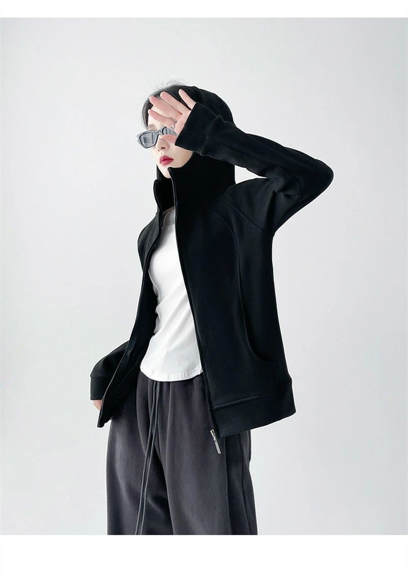 Rene ルネ ベロア 薄手パーカー フード ジッパー ビジュー パール 34