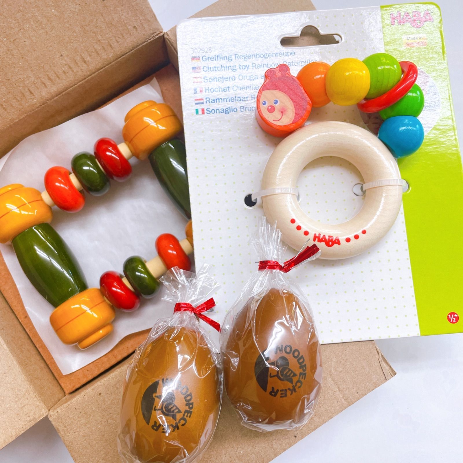 ■新品未使用■   HABA 4点セット 木製おもちゃ 4点セット売り 新品未使用 知育玩具 HABA ドイツ