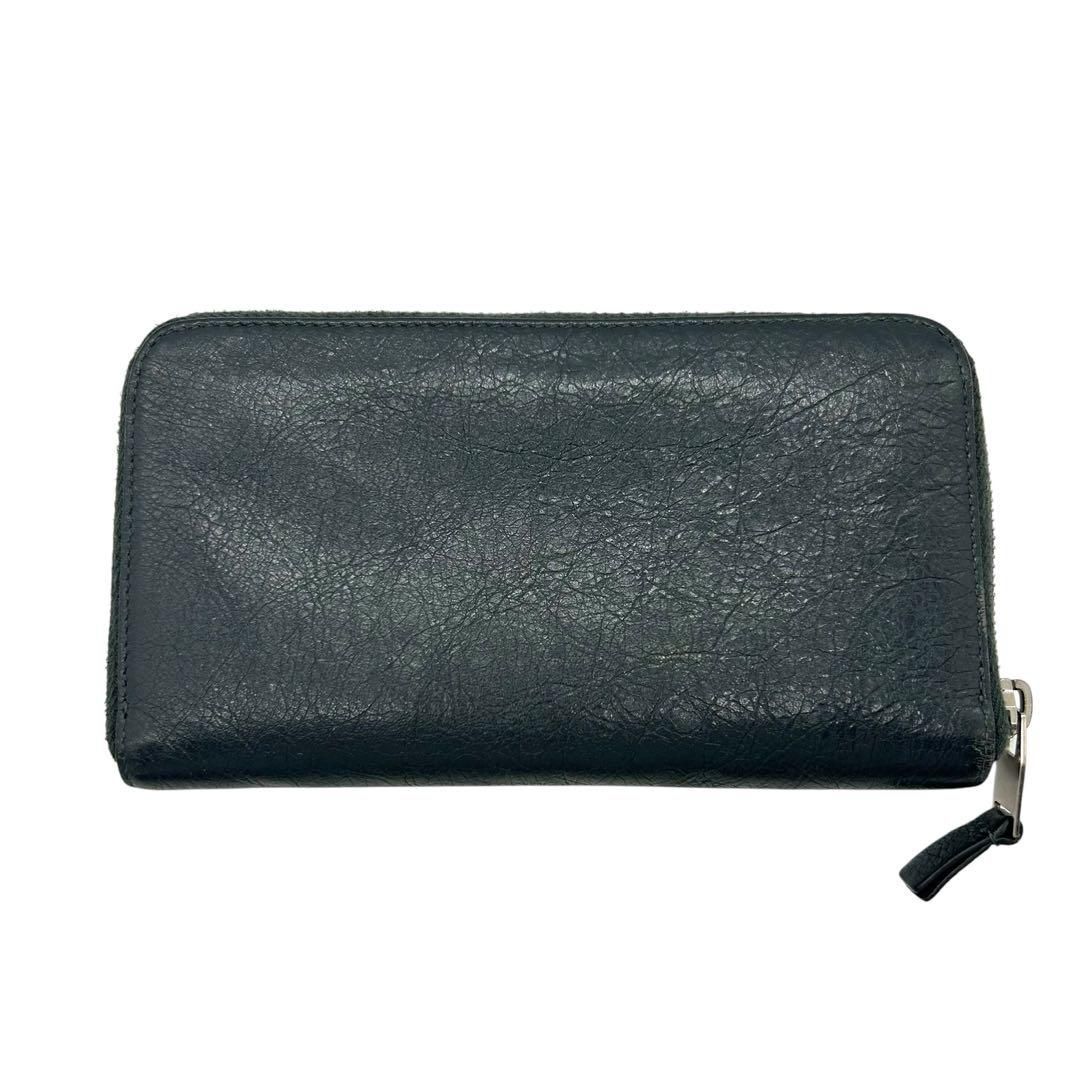 極美品 1557 BALENCIAGA 長財布 ペーパー ブラック レザー 黒 - メルカリ