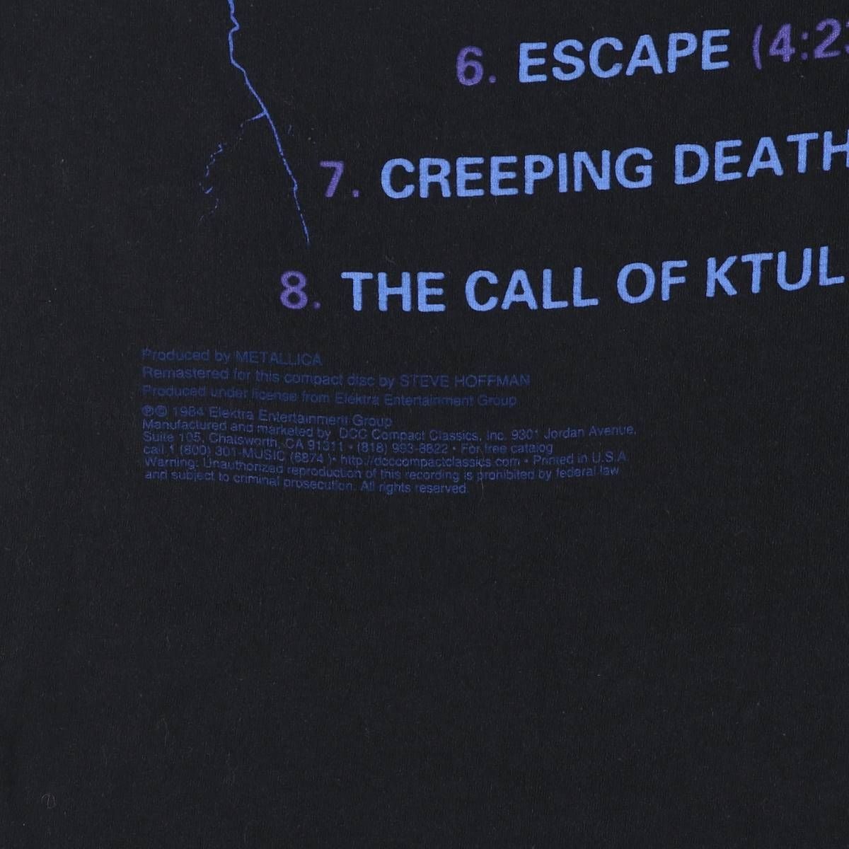 メタリカ バンドTシャツ